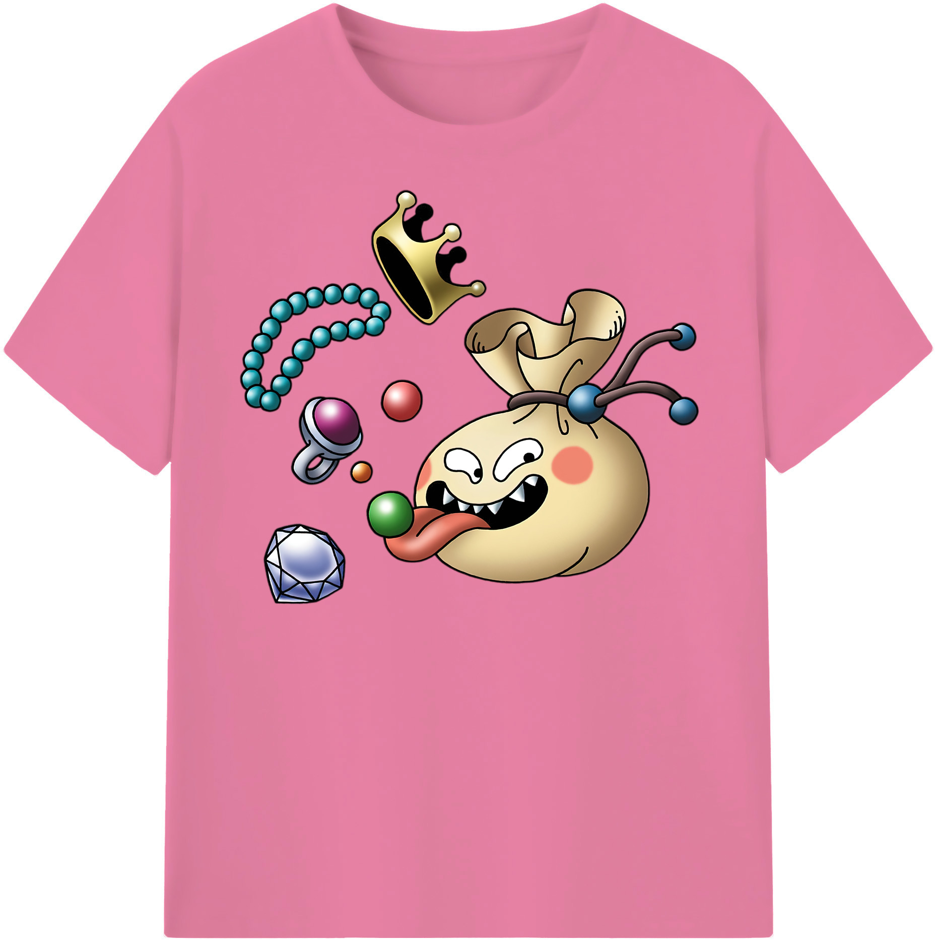 （画像用） ドラゴンクエスト Doragon Kuesuto Dragon Quest 綿100％半袖Tシャツ（フロントプリント）
